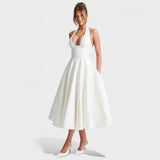 Efi - Vestido midi texturizado