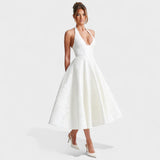 Efi - Vestido midi texturizado
