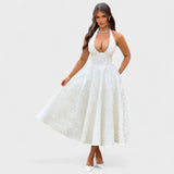 Efi - Vestido midi texturizado