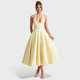 Efi - Vestido midi texturizado