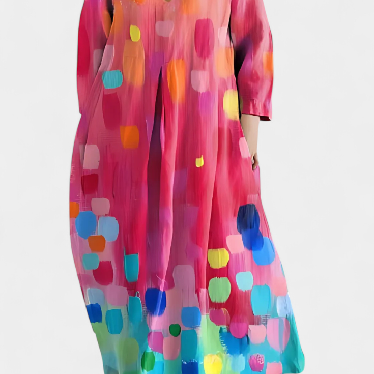 Ana - Vestido Fluido con Estampado