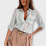 Romina - Blusa de cuello clásico